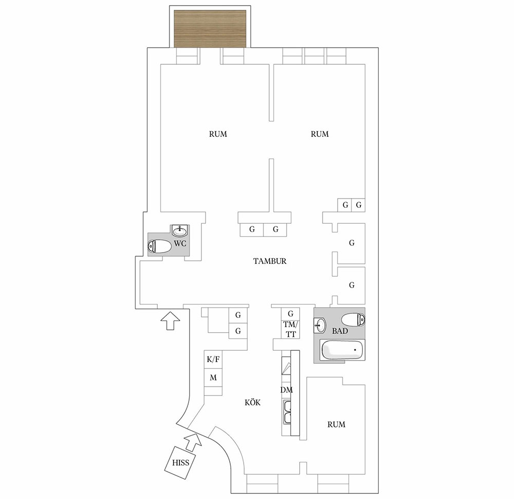 北欧风格粉色天花板公寓设计-23