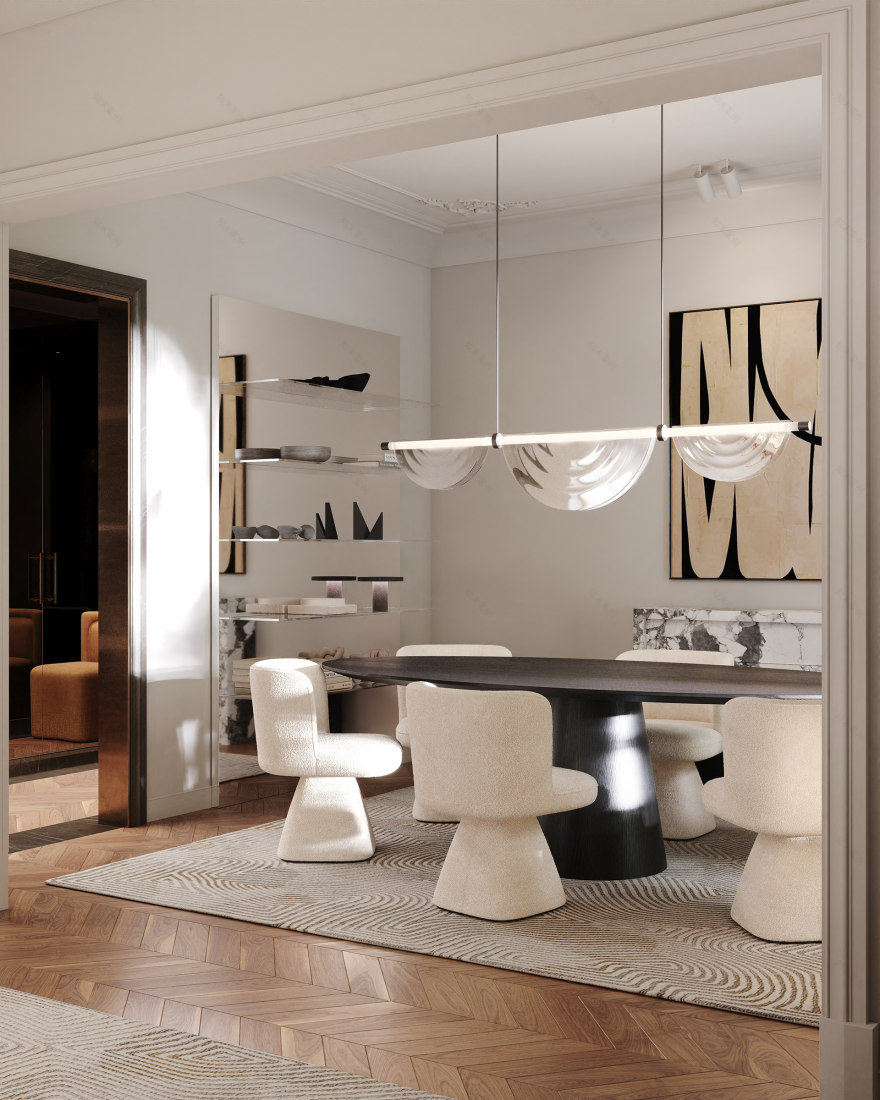 巴黎112㎡私人公寓室内设计丨法国巴黎丨Murad Seyid-8