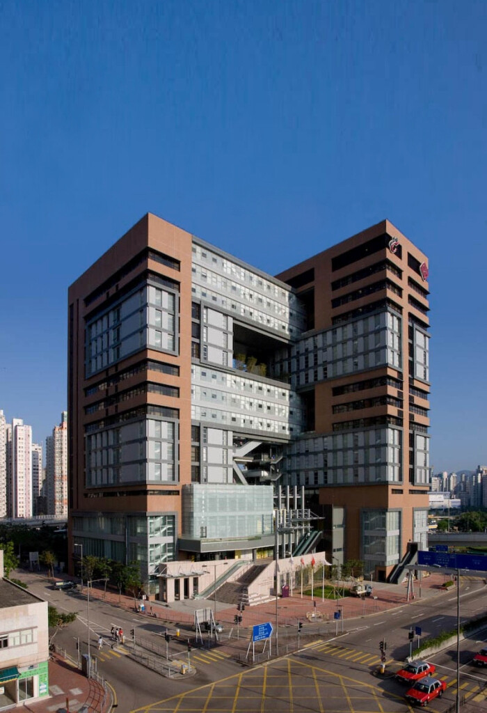 香港理工大学红砖双子塔校园设计-17