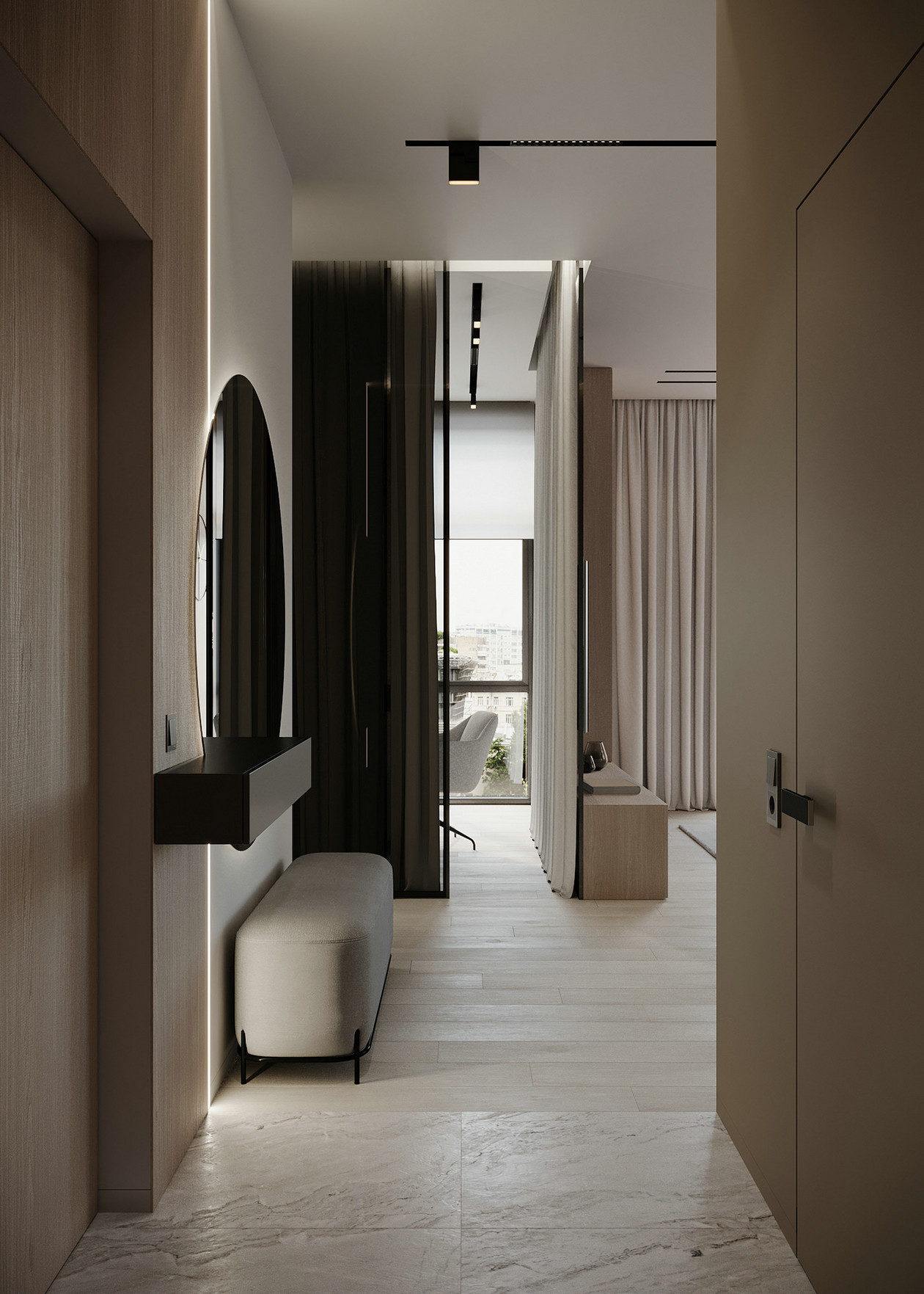 高级灰+橘色室内设计-0