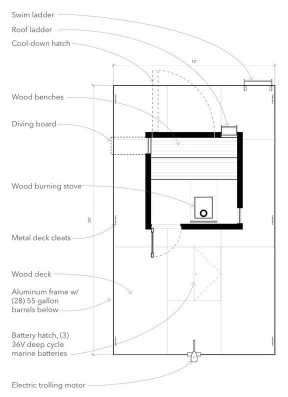 褶皱起伏的贝壳桑拿房丨日本丨隈研吾建筑事务所-64