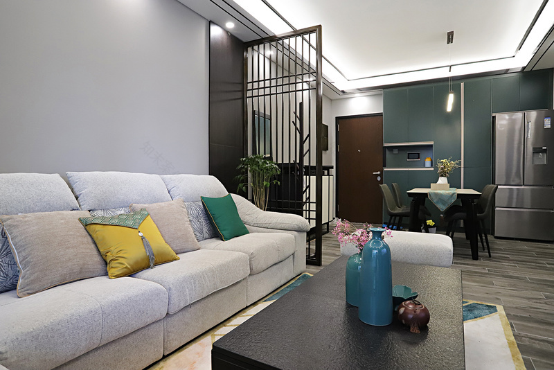 深圳东岭100㎡中式混搭绿意空间-16