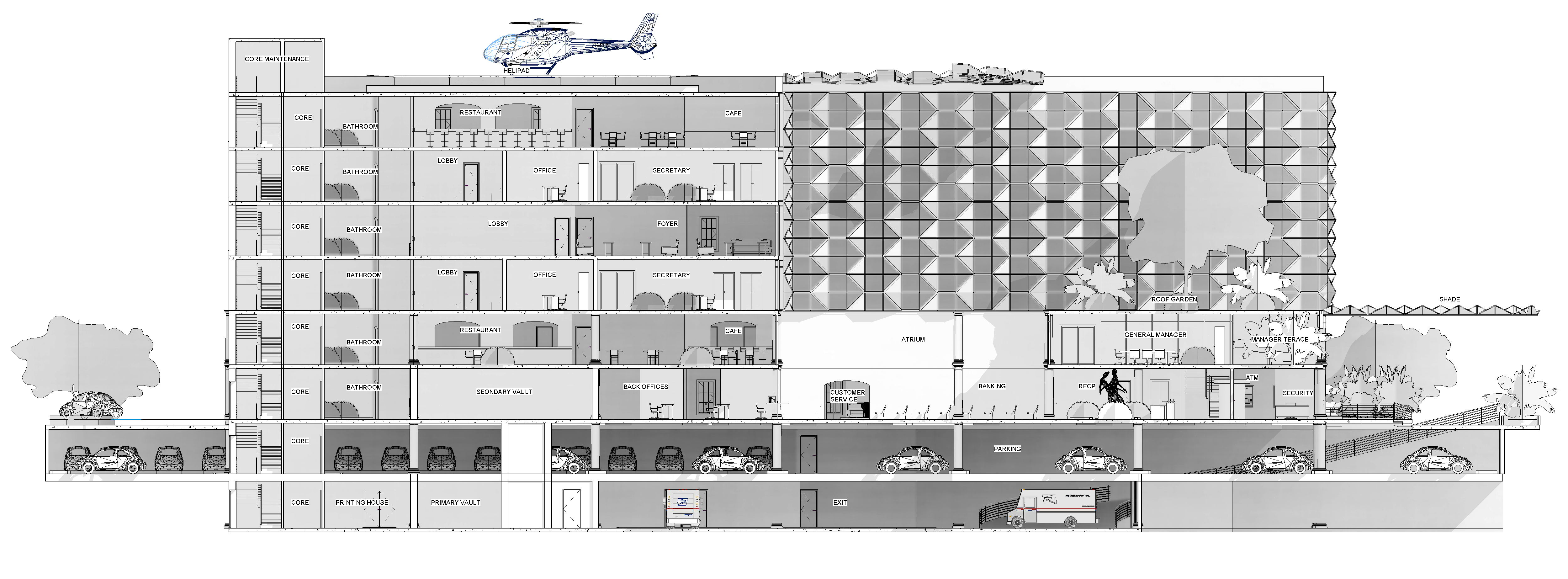 HSBC 银行总部概念模型丨埃及开罗丨ZAK Architects-11