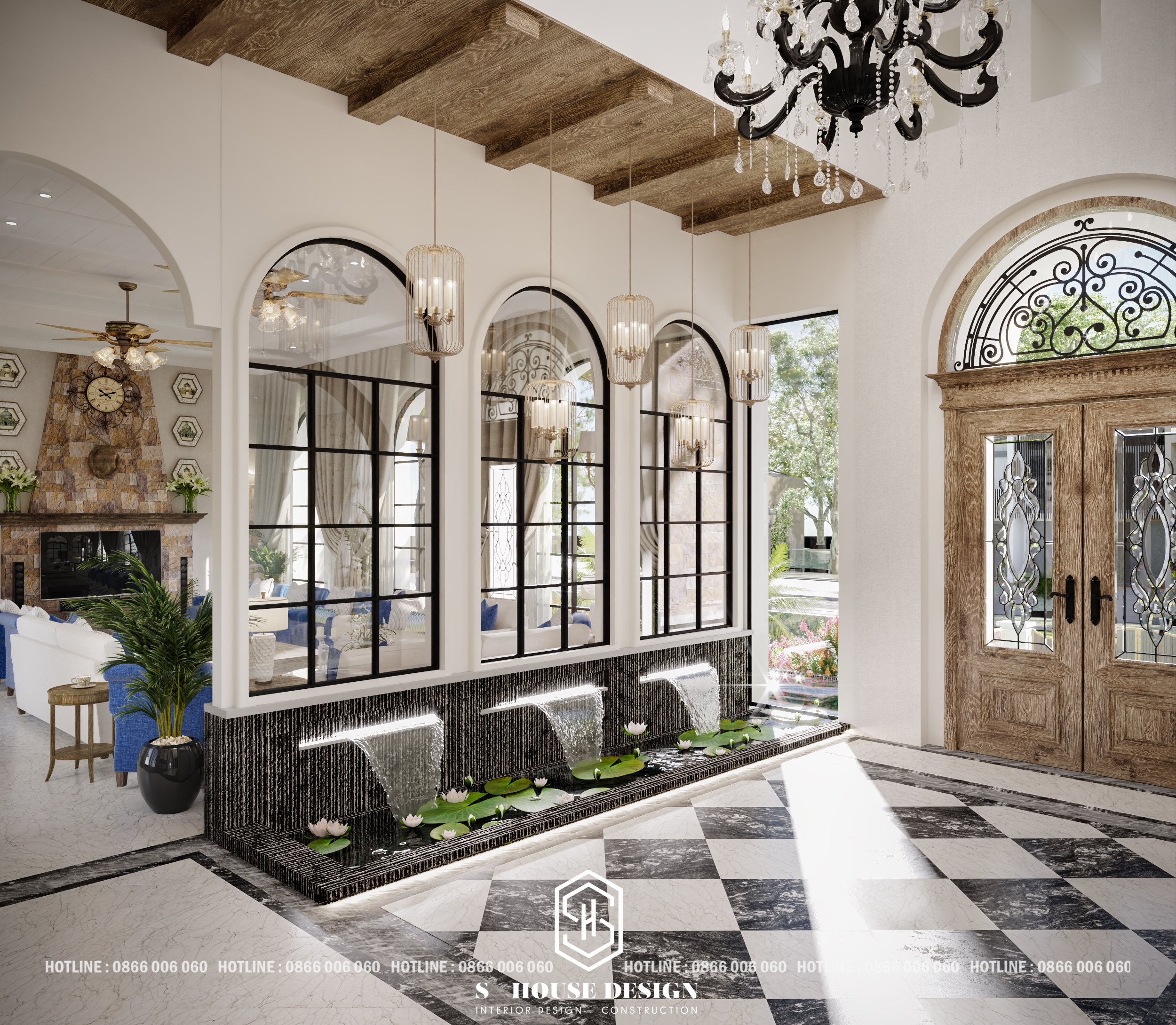 Interior design of Mediterranean garden villas-17