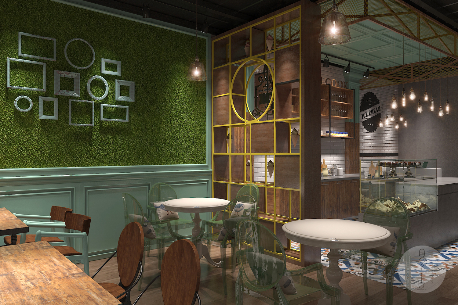 工业风冰淇淋店，低亮度小清新设计-5