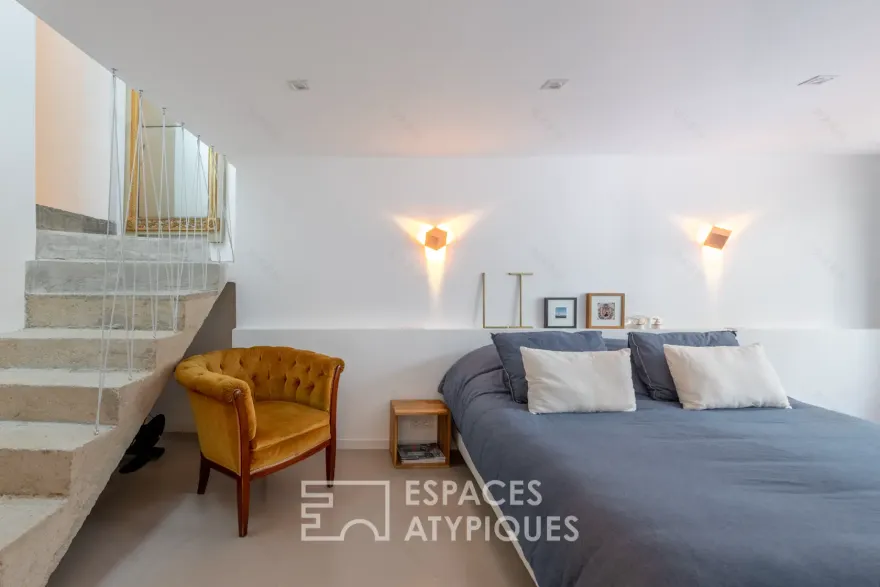 "马赛尔旧木工坊改造的明亮设计 Loft"-13