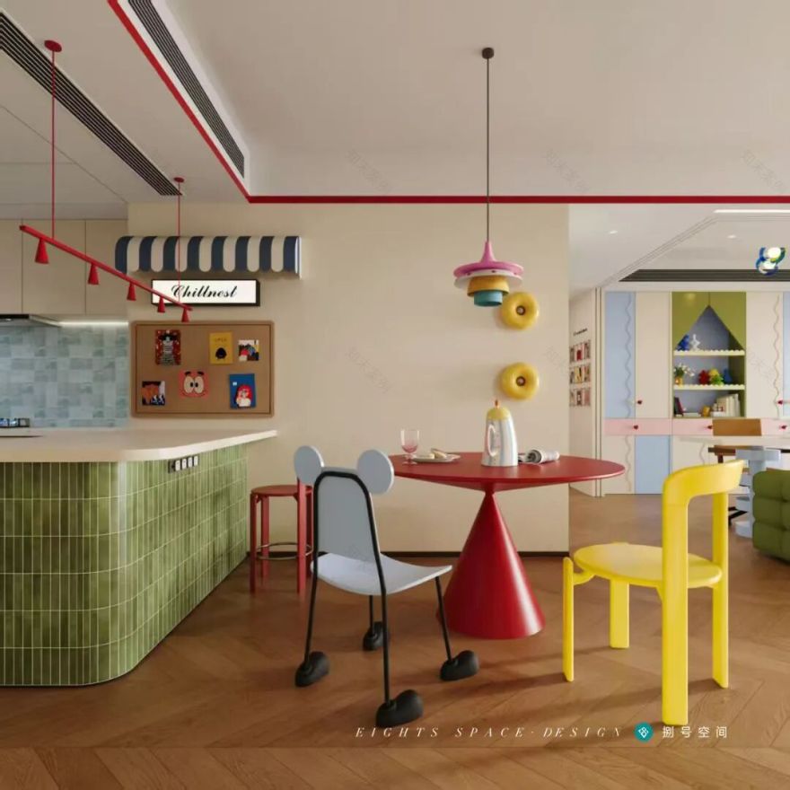 OriginalDesign|作品赏析|留香园126㎡普通户型,装出“宫崎骏动画里的家”,邻居以为进了童话片场…-5