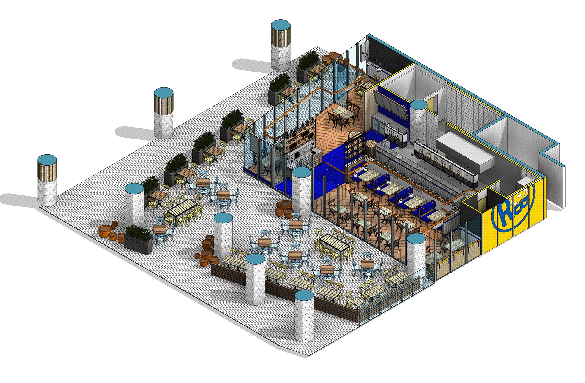 Ribs & Burgers · Bella Vista 餐厅设计丨澳大利亚新南威尔士丨Design Partnership Australia-83