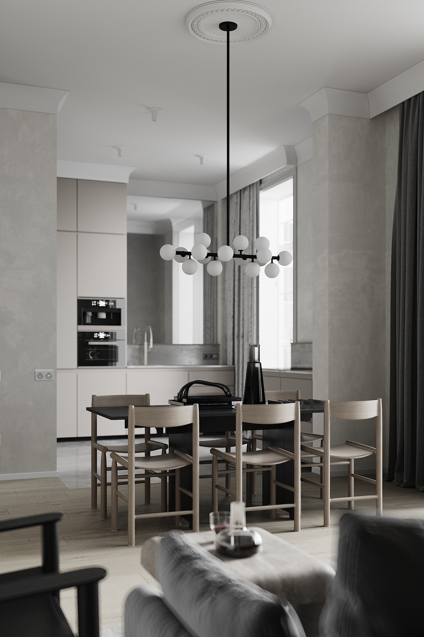 灰色系小空间公寓设计 超有氛围感！-5