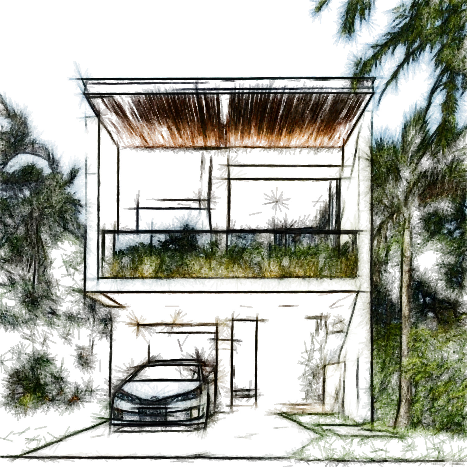 建筑草图丨Bozelos Panagiotis-7