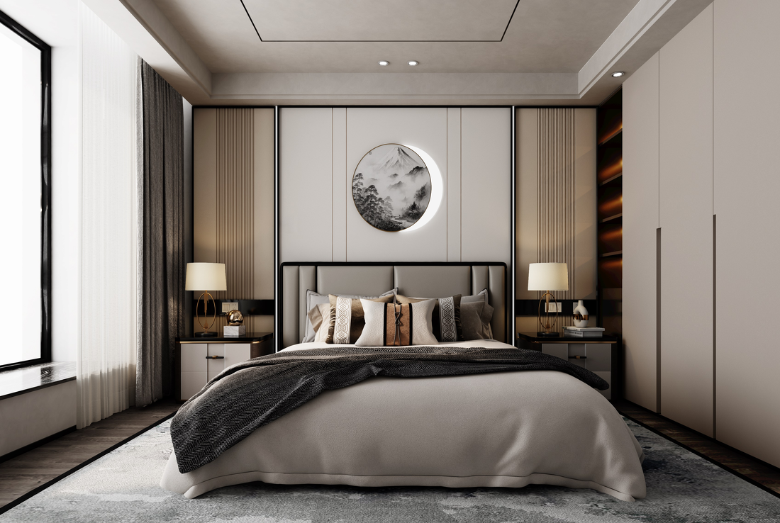 新中式轻奢平层设计-16