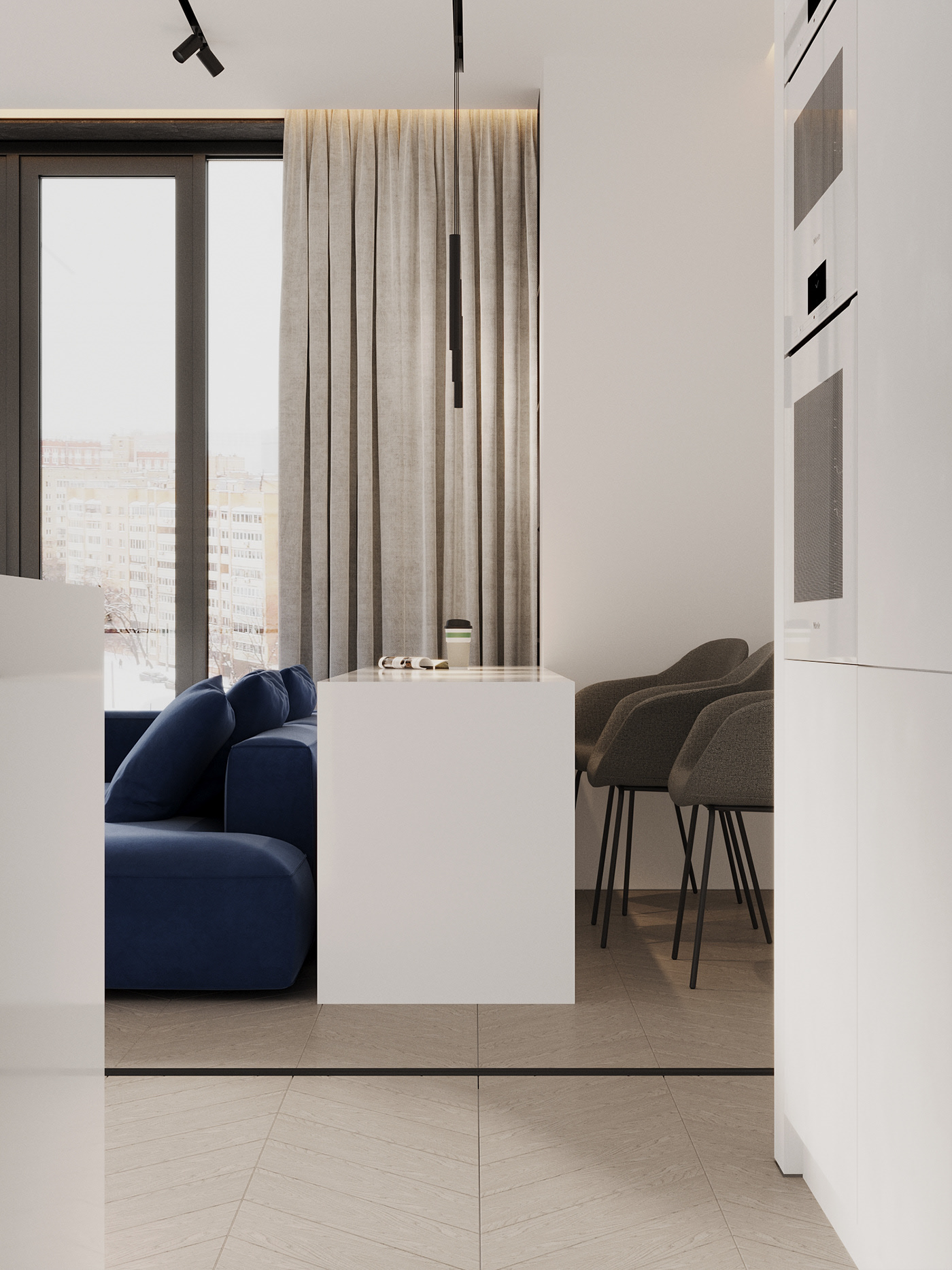 现代白色系 小户型空间-6