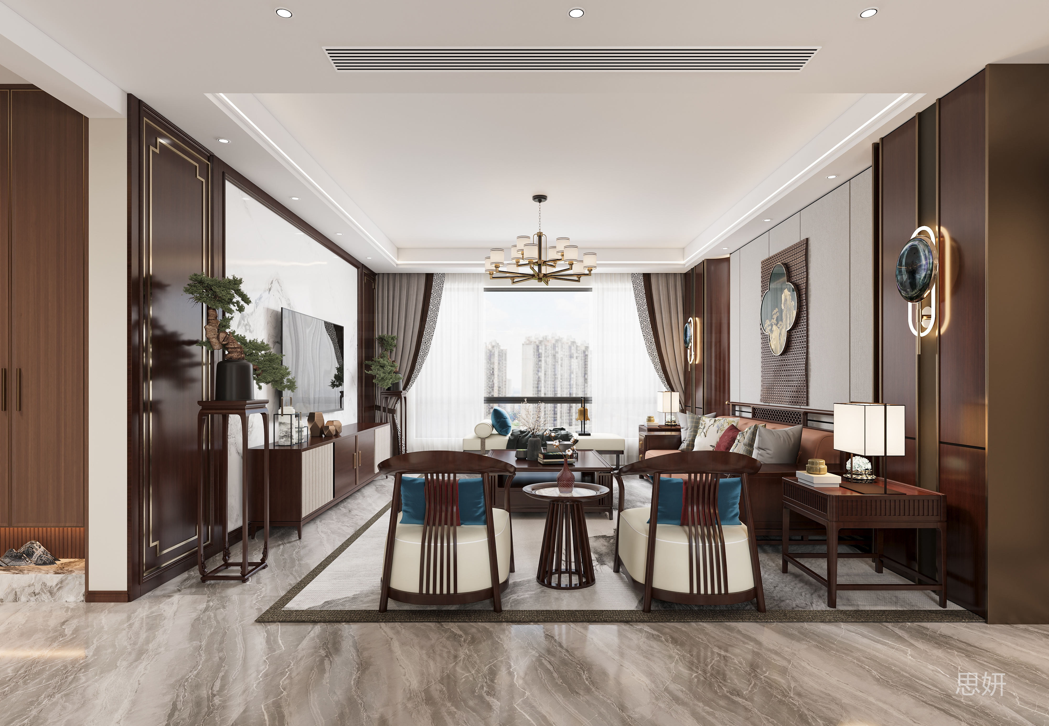 新中式装修欣赏丨传统与现代的交融-4