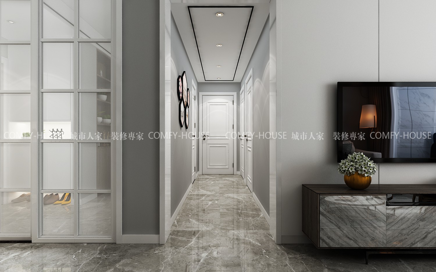 中新国际城 95 平现代简约婚房设计-8