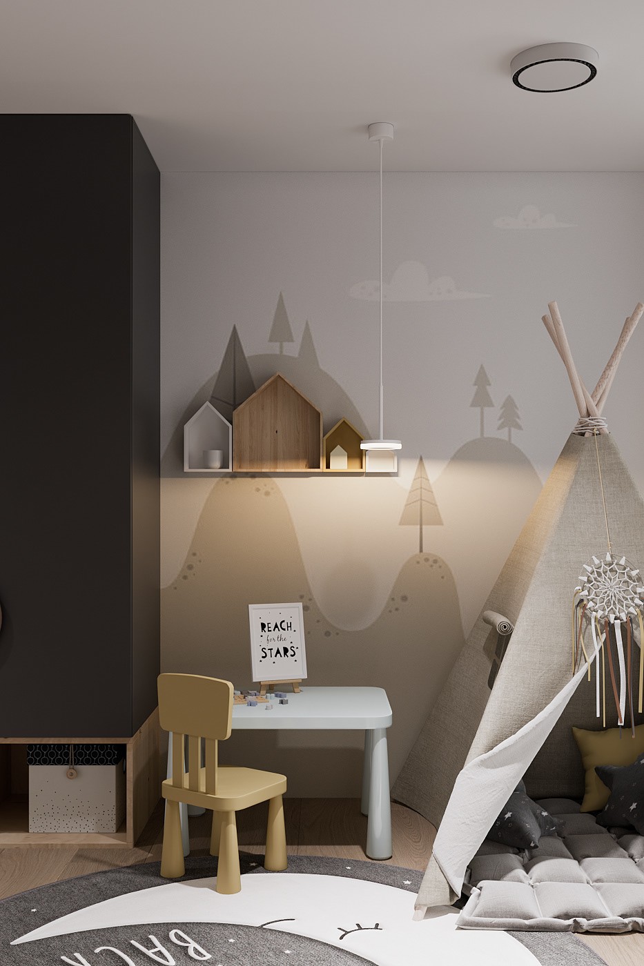 95㎡高级黑色系公寓设计 超多细节-18