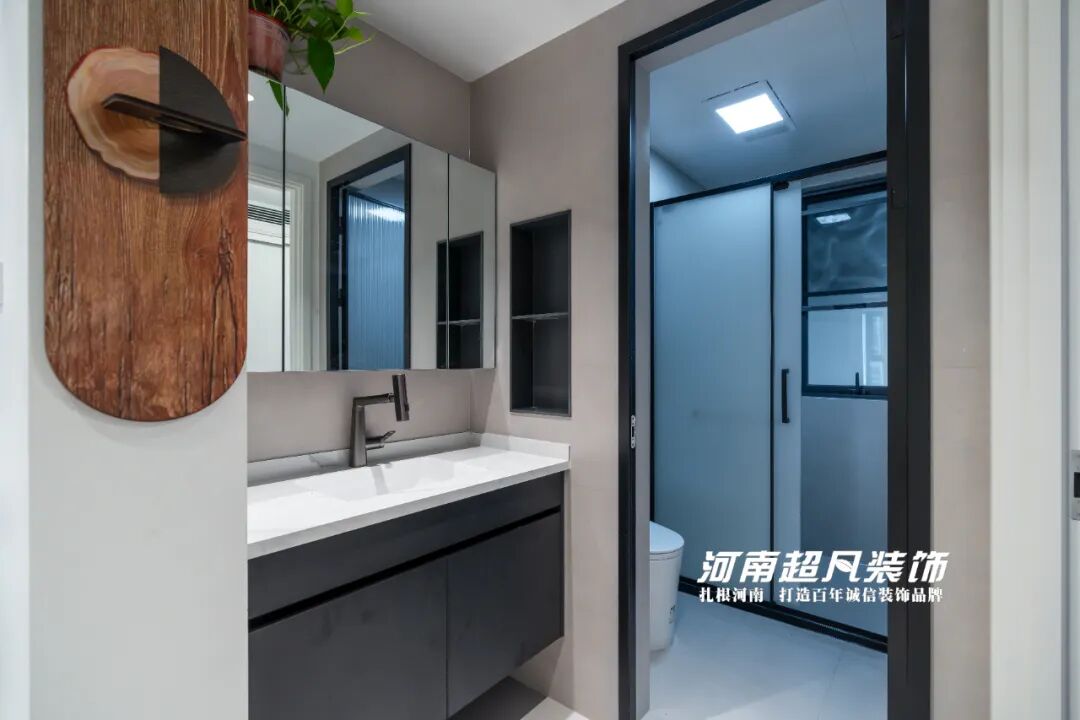 完工首发丨金水区美盛教育港湾，110平黑白灰极简风，色彩纯粹层次丰富-187