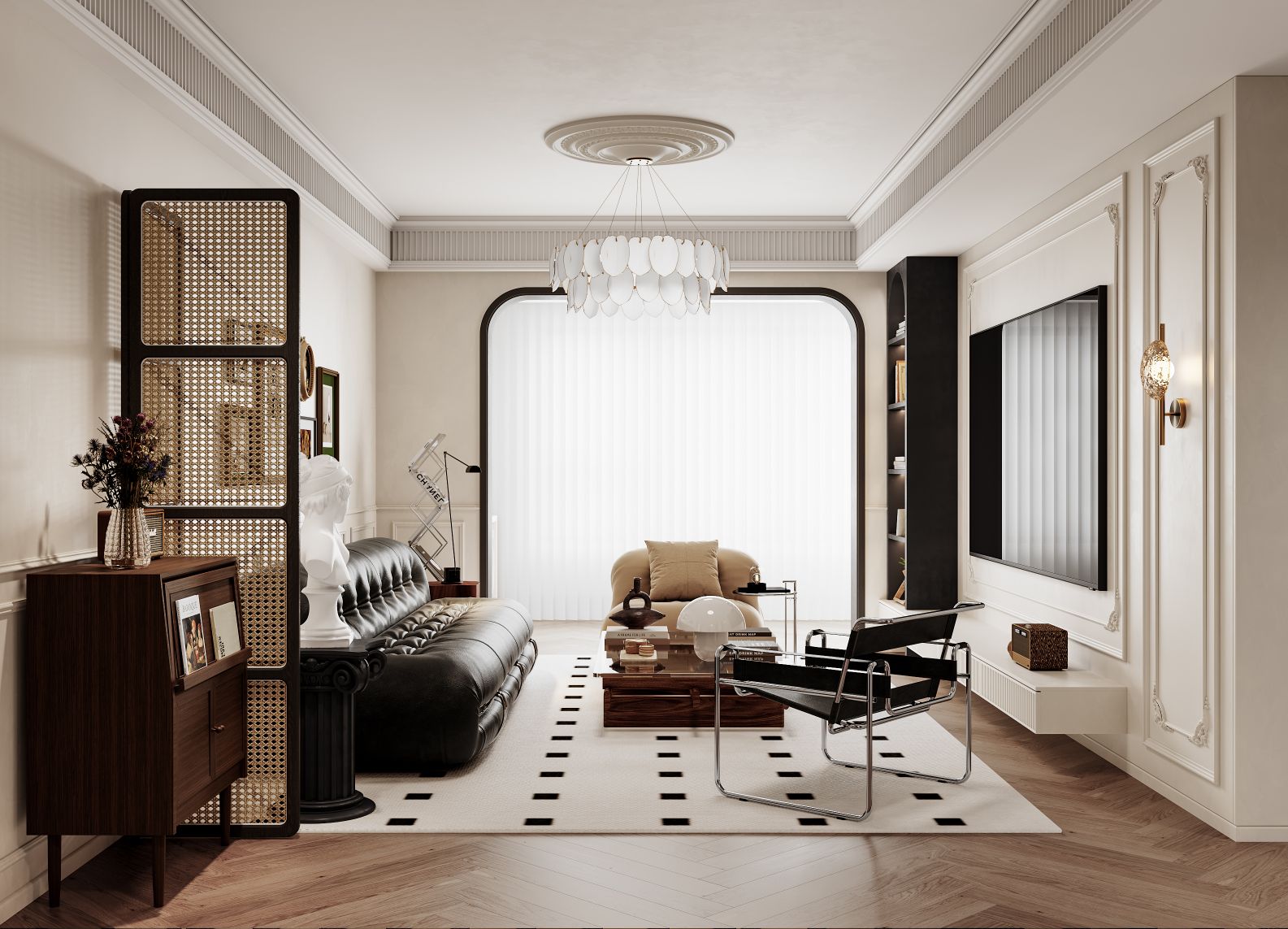 法式复古风平层设计-4