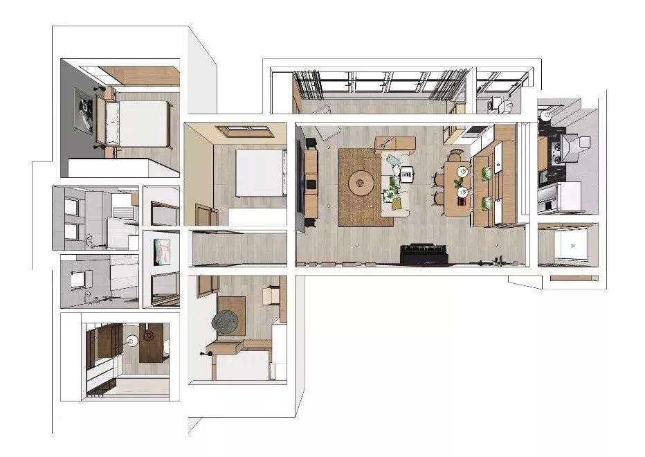 拾光悠然设计 | 成都 143㎡家居空间，打造质朴实用的生活美学-12