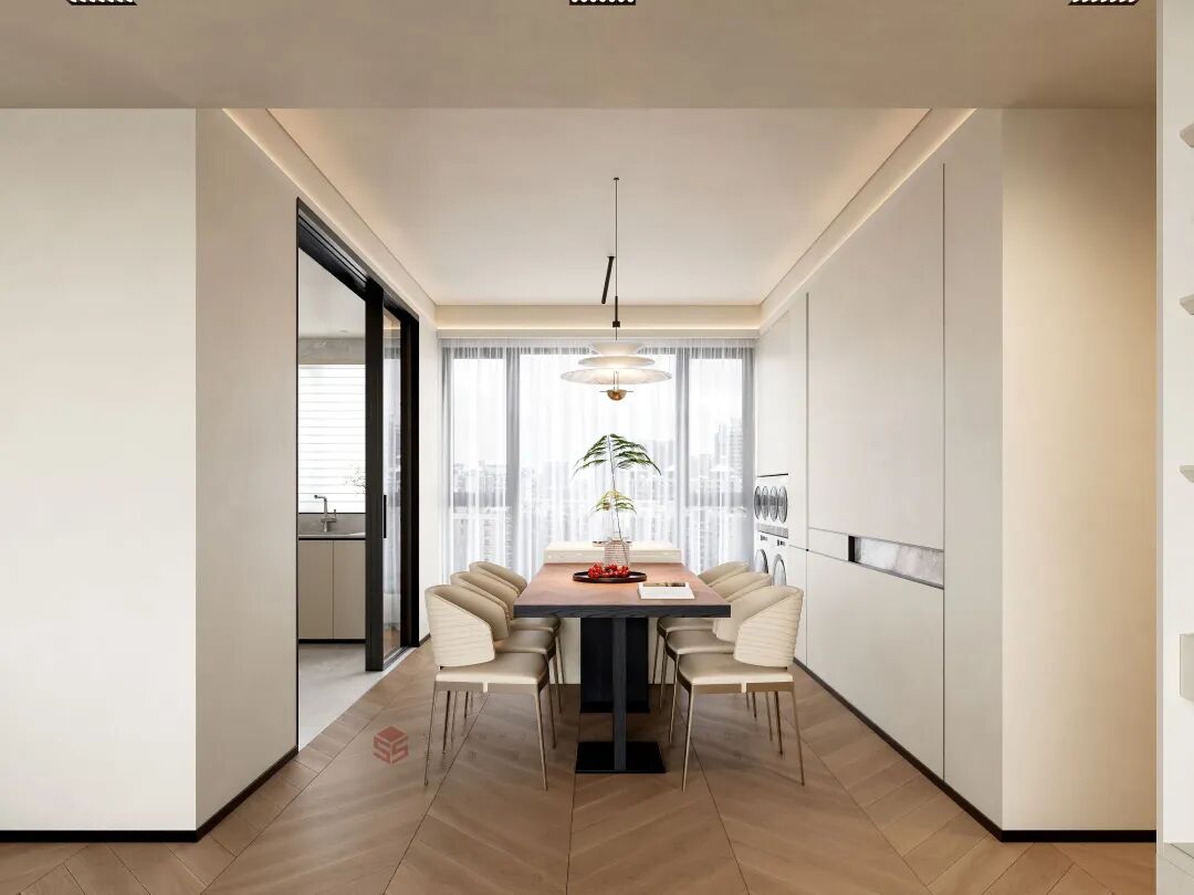 思舍全案|暖木与柔色织就的质感居所-19