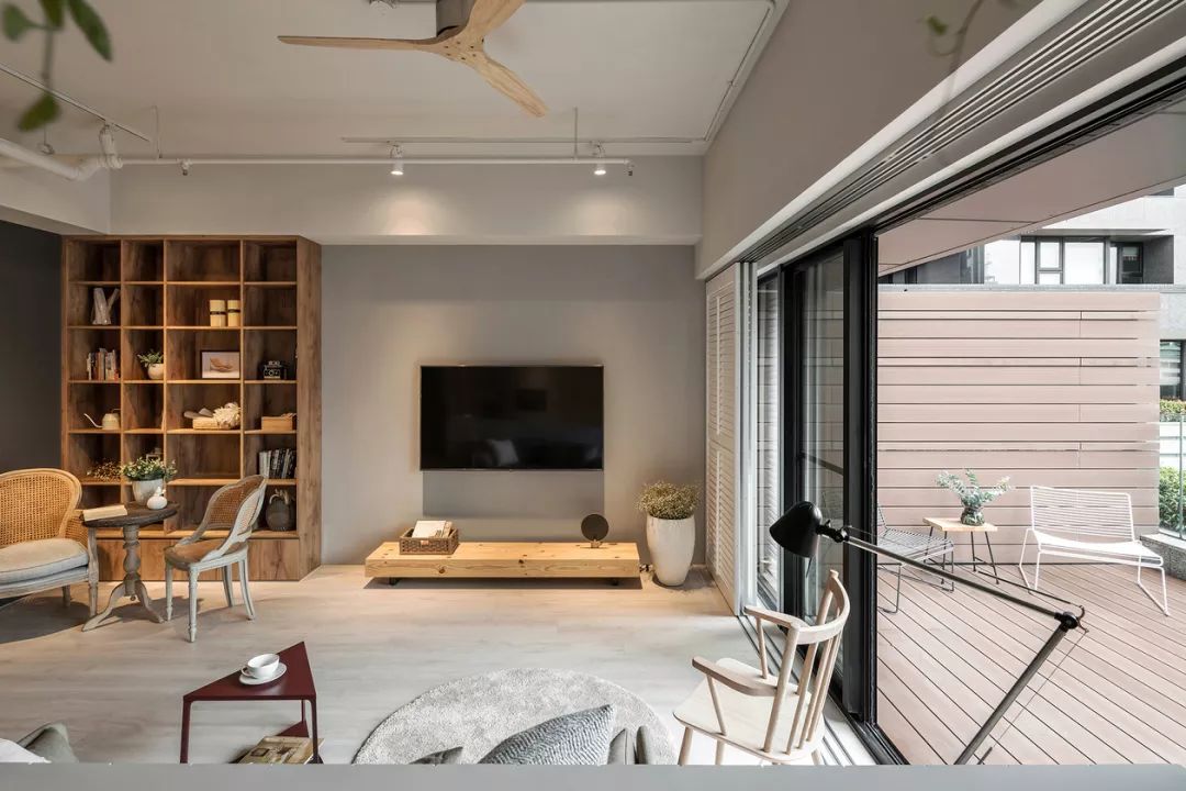 100㎡简约小资风住宅,宽敞自然的客餐厅空间-42