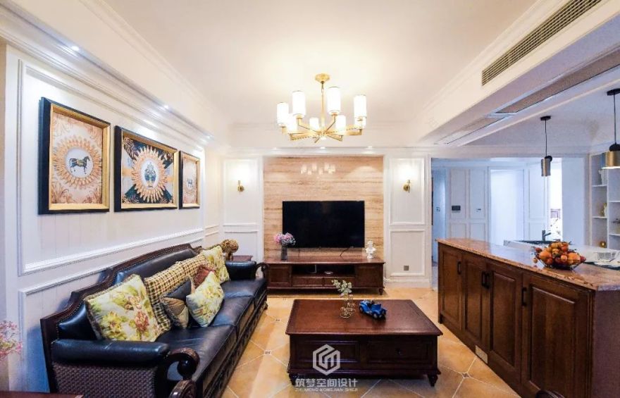 湖南株洲 142㎡美式四口之家,温馨梦幻空间设计-7