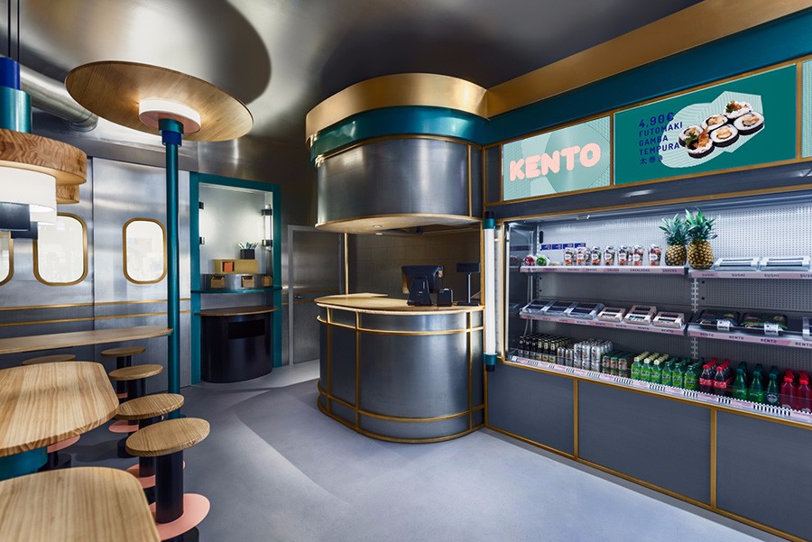 西班牙：街头快餐寿司店Kento里的设计美学-3