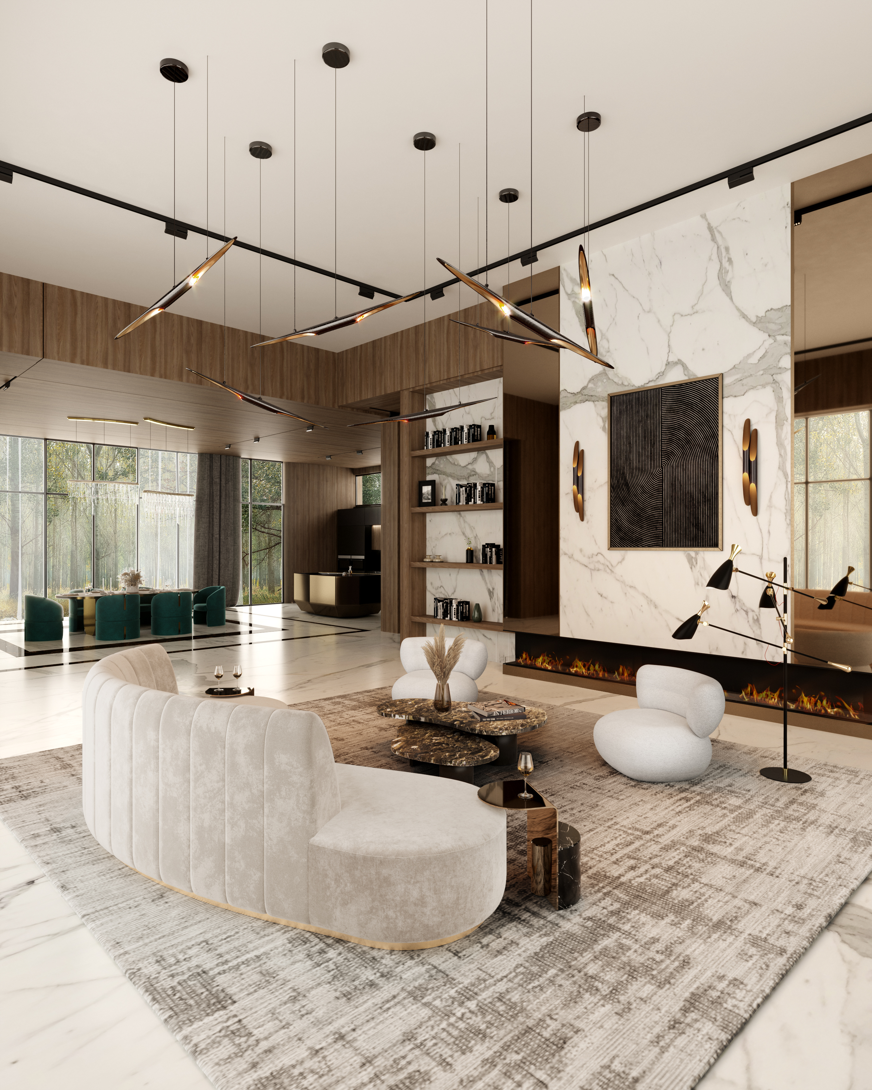 意大利豪华森林住宅设计丨Ashley Gadeova-5