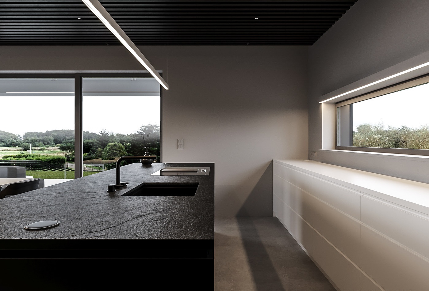 深色系别墅设计-10