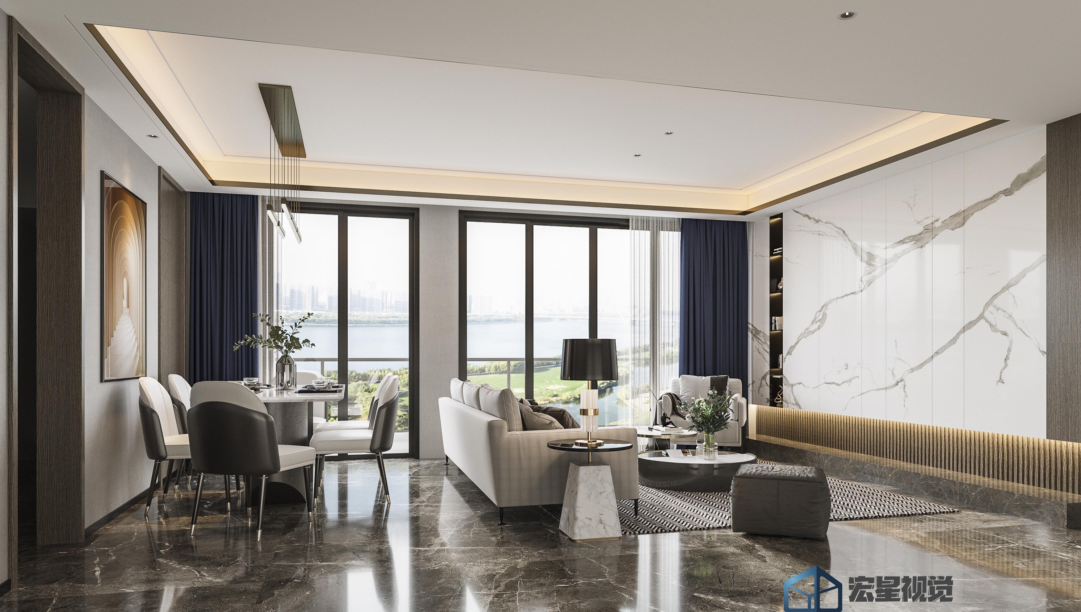 宏星视觉打造现代简约家居空间-3