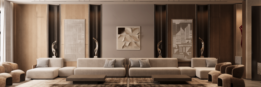 Luxury Modern Reception – Private Villa Entrance-7