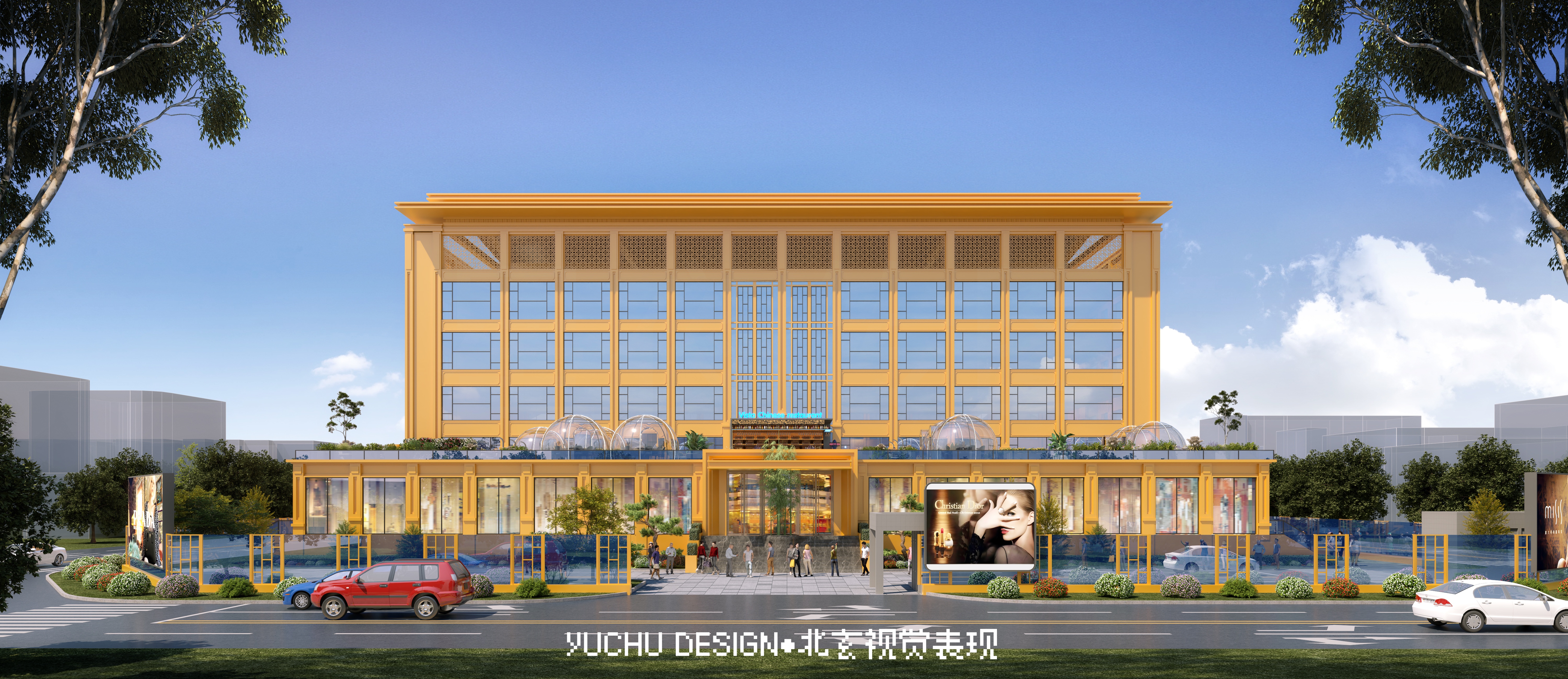 室外大型建筑的透视与鸟瞰-3