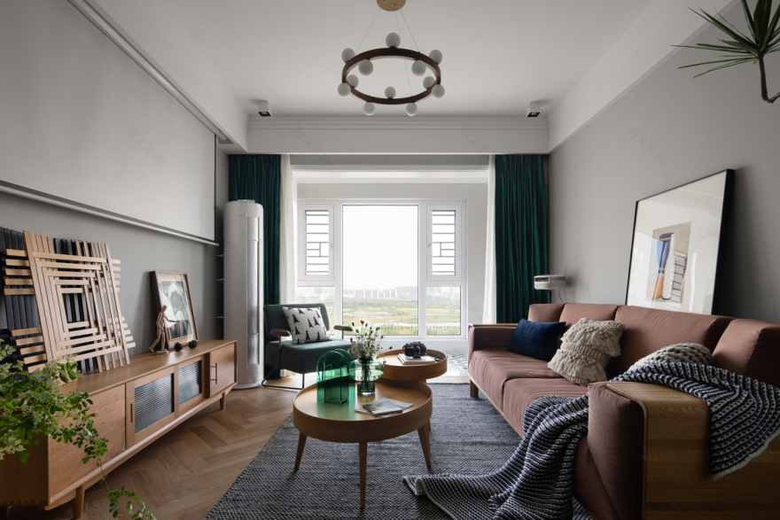 90㎡精装房爆改,复古风格摄影家专属家-3