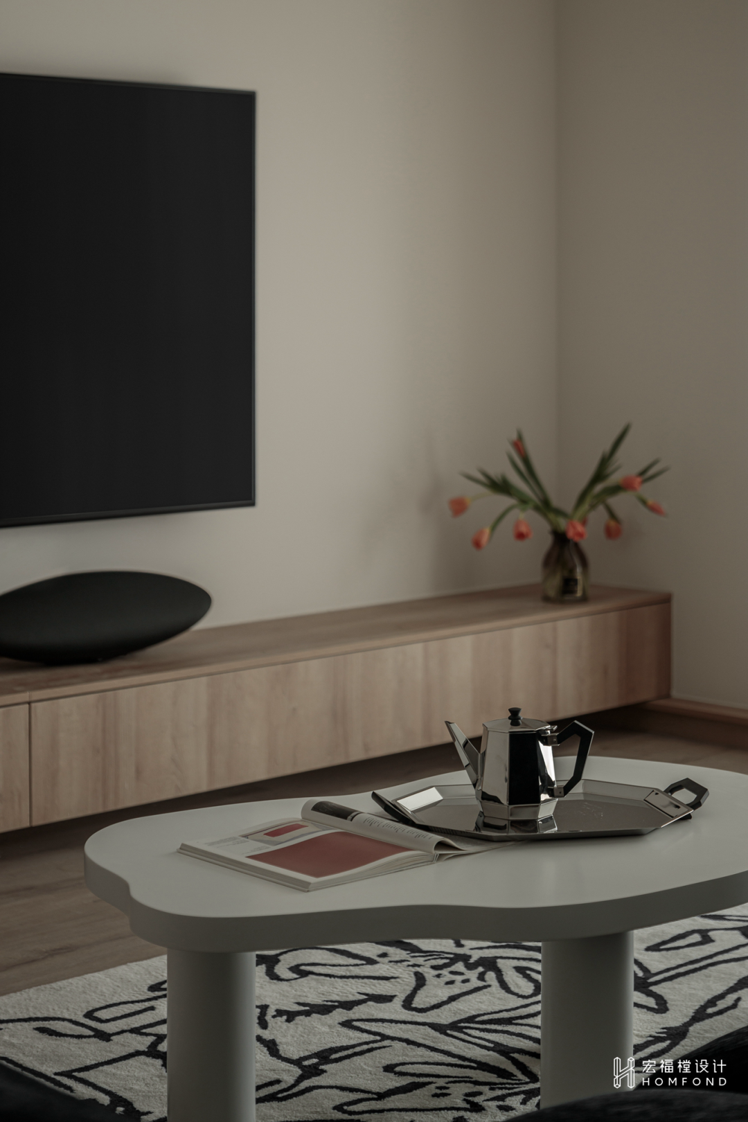 静谧黑+趣味橙，宁静自然的纯洁空间 | 宏福樘设计-13