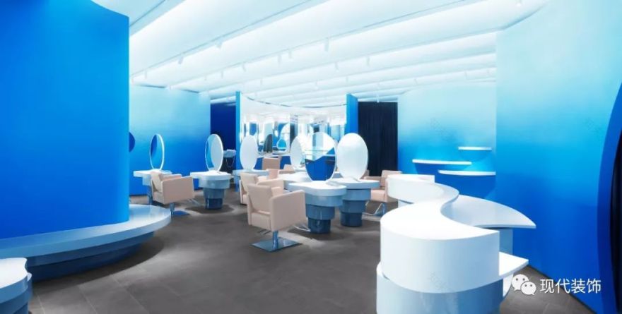 Blue Mist 美发沙龙 | 海水灵感呈现的流动空间-4