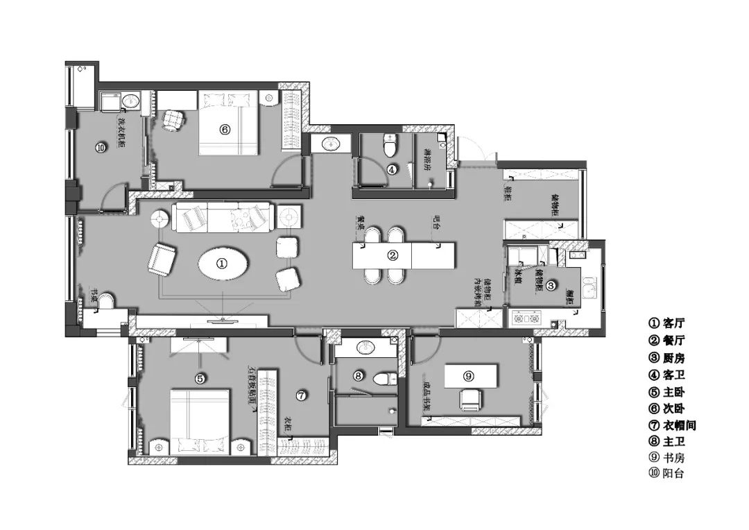 金科廊桥水岸 | 极简灰色调空间设计-13