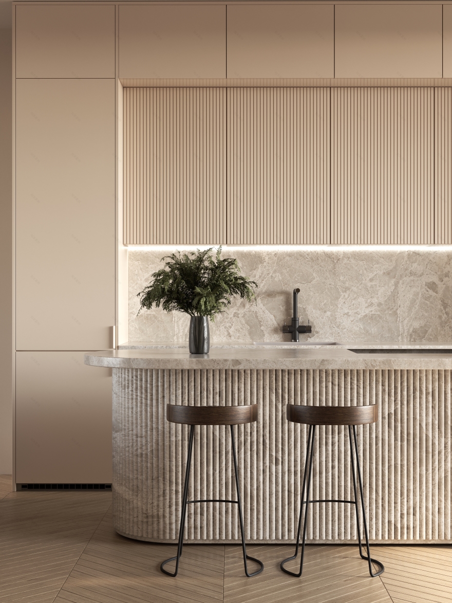 Living & Kitchen 当代风格客厅与厨房空间-12