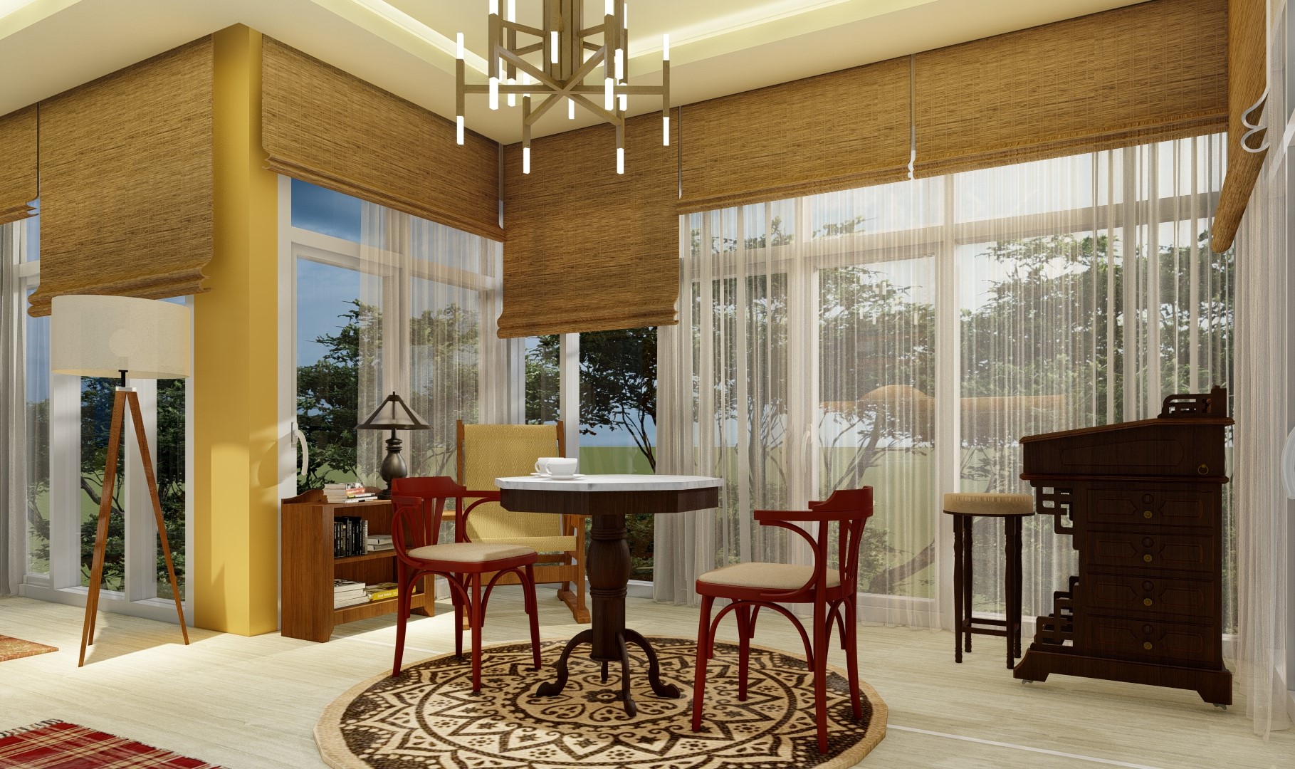 传统客厅,餐厅设计丨自由职业者-7