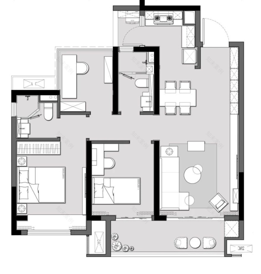 EH DESIGN易和设计丨易和设计  别样漫生活 —— 港龙·紫誉华庭 （售楼处 样板间2套）-34