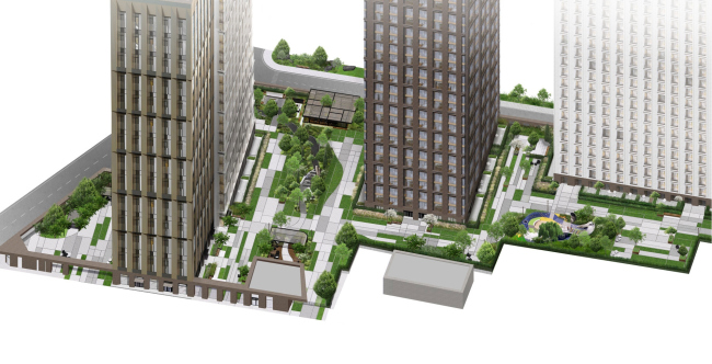 ЖК «1й Нагатинский»景观美化项目丨俄罗斯莫斯科丨Бюро А4-17