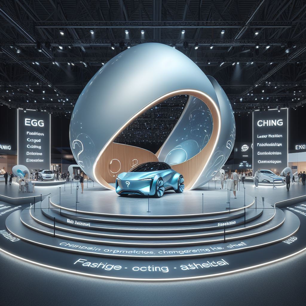 Eggshell-shaped personalized exhibition stand-16