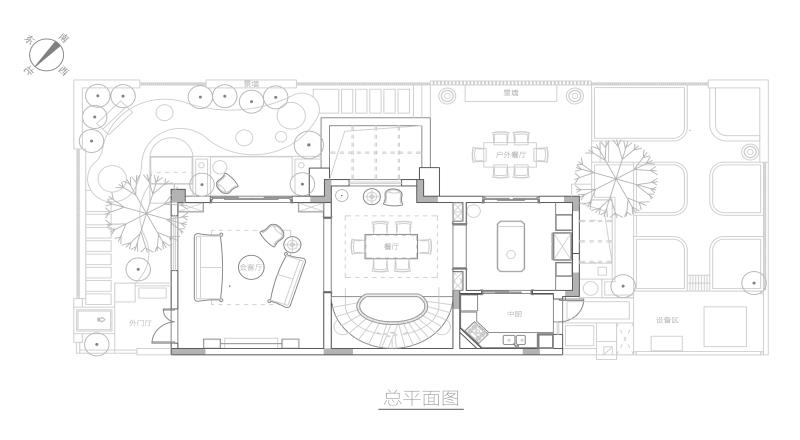 袁新智打造 363㎡法式别墅 | 浪漫白鸢之金属木质魅力-12