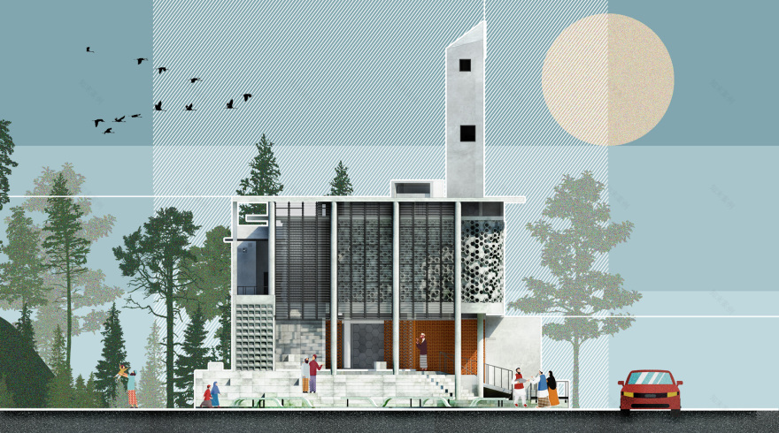 Honeycomb Mosque / Andyrahman Architect-31