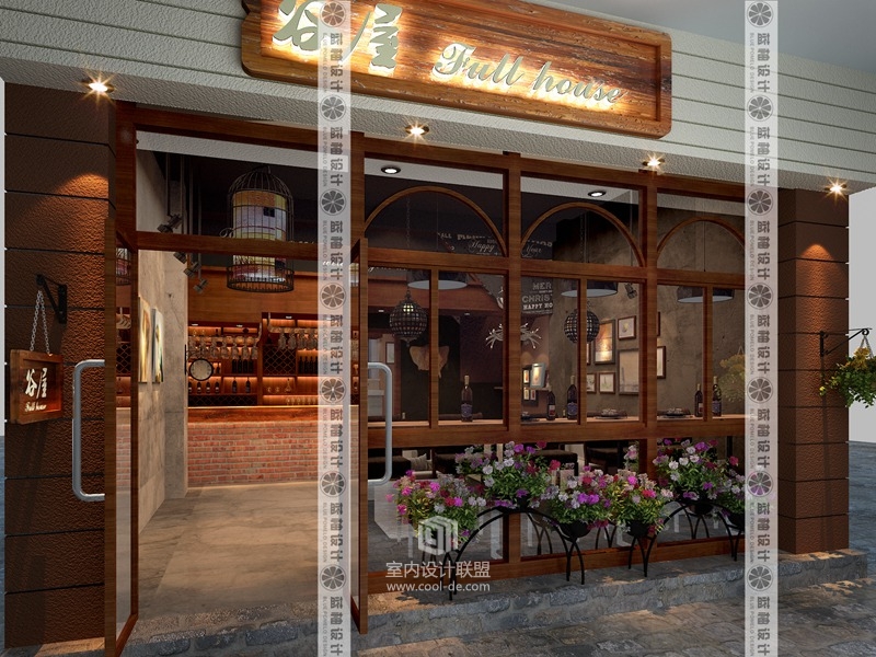 蓝柚公装设计 昆明西餐厅装修设计 商铺装修设计效果图-10