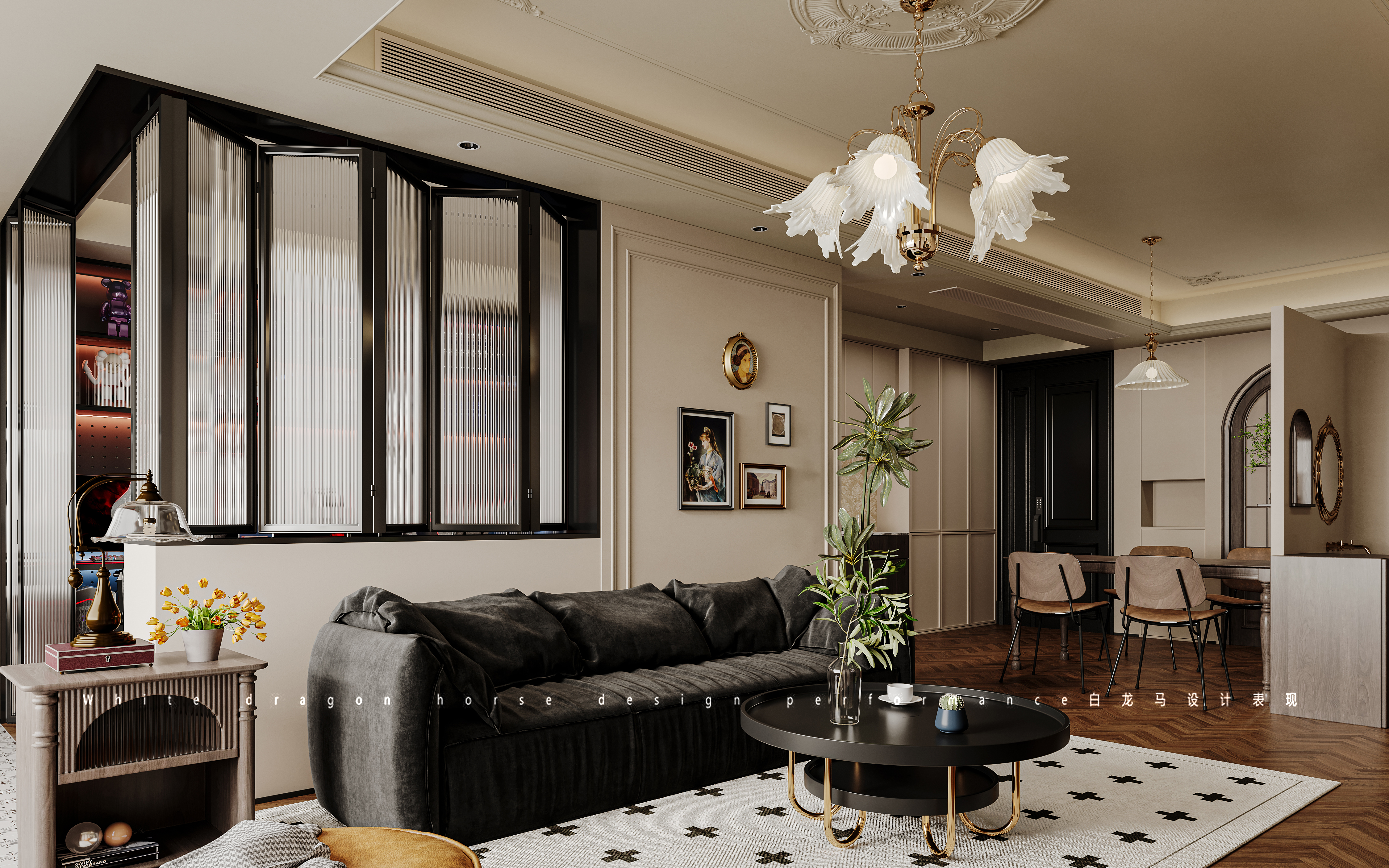 轻美式风格-白龙马效果图-5