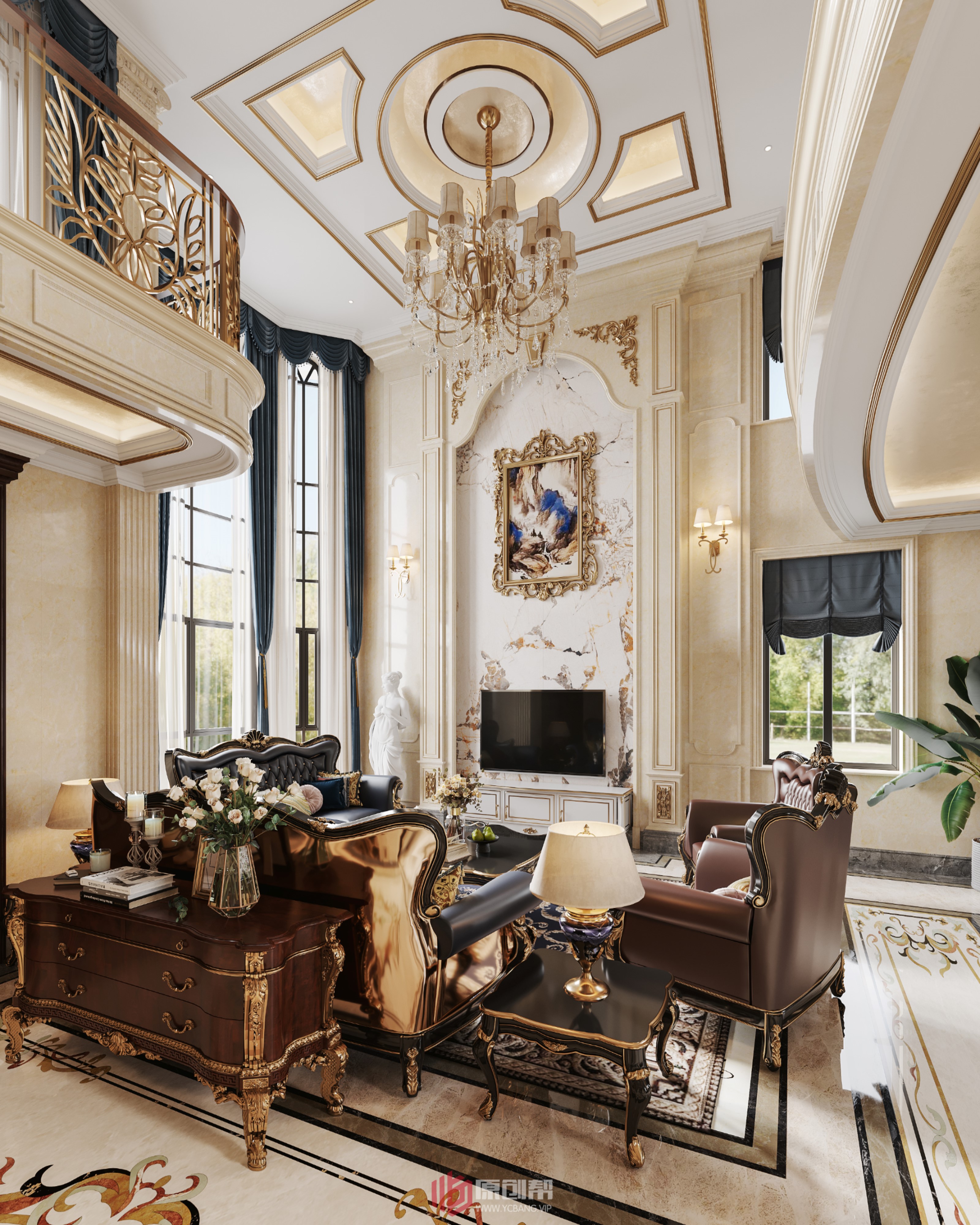 古典美式别墅设计丨名家设计-8