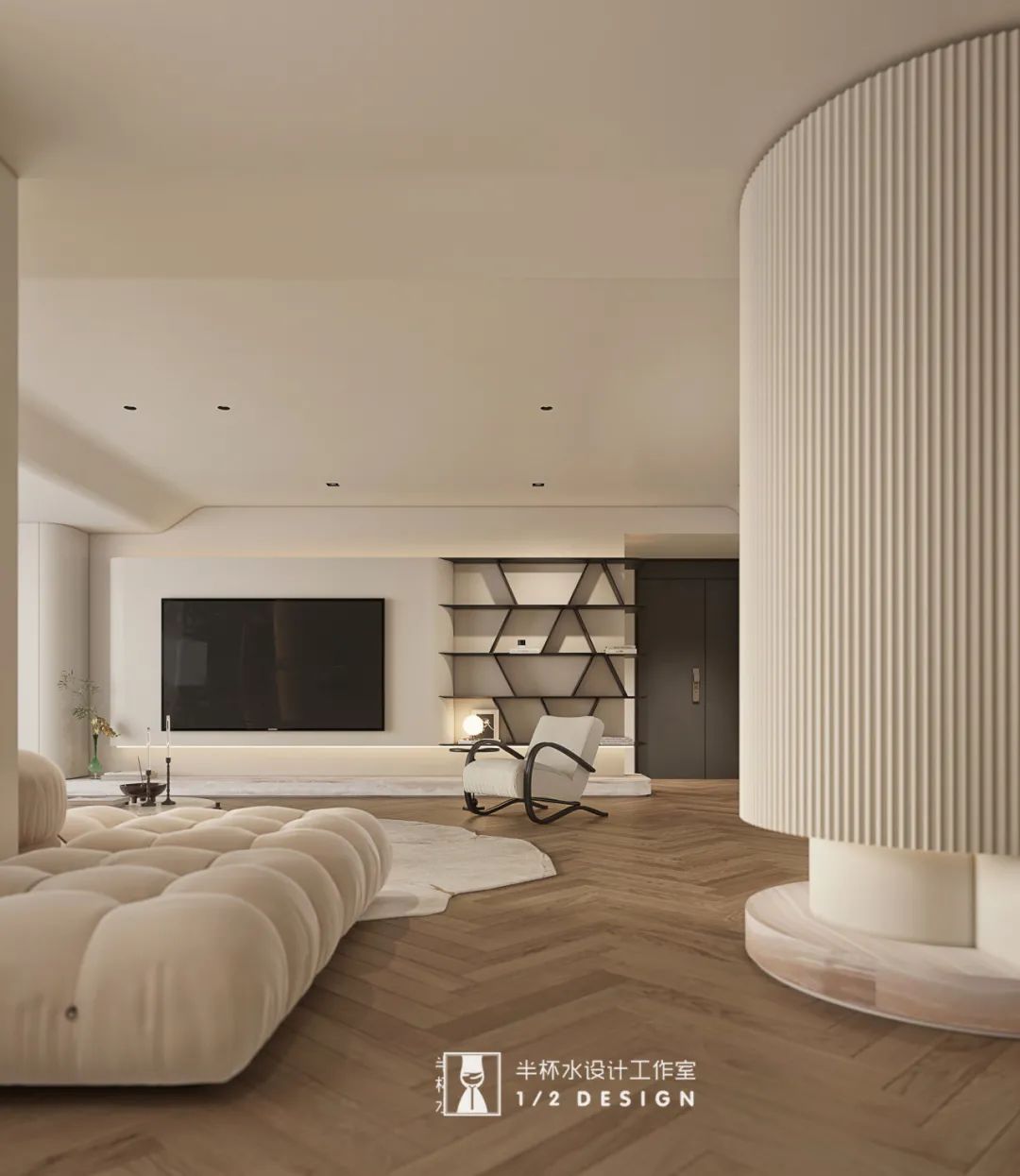 宁波泊蔚法式奶油风家居设计丨中国宁波丨半杯水设计工作室-19