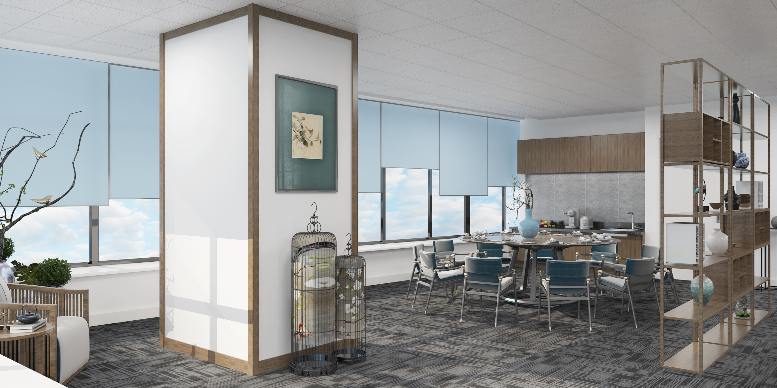 中式办公空间设计丨中国杭州-7