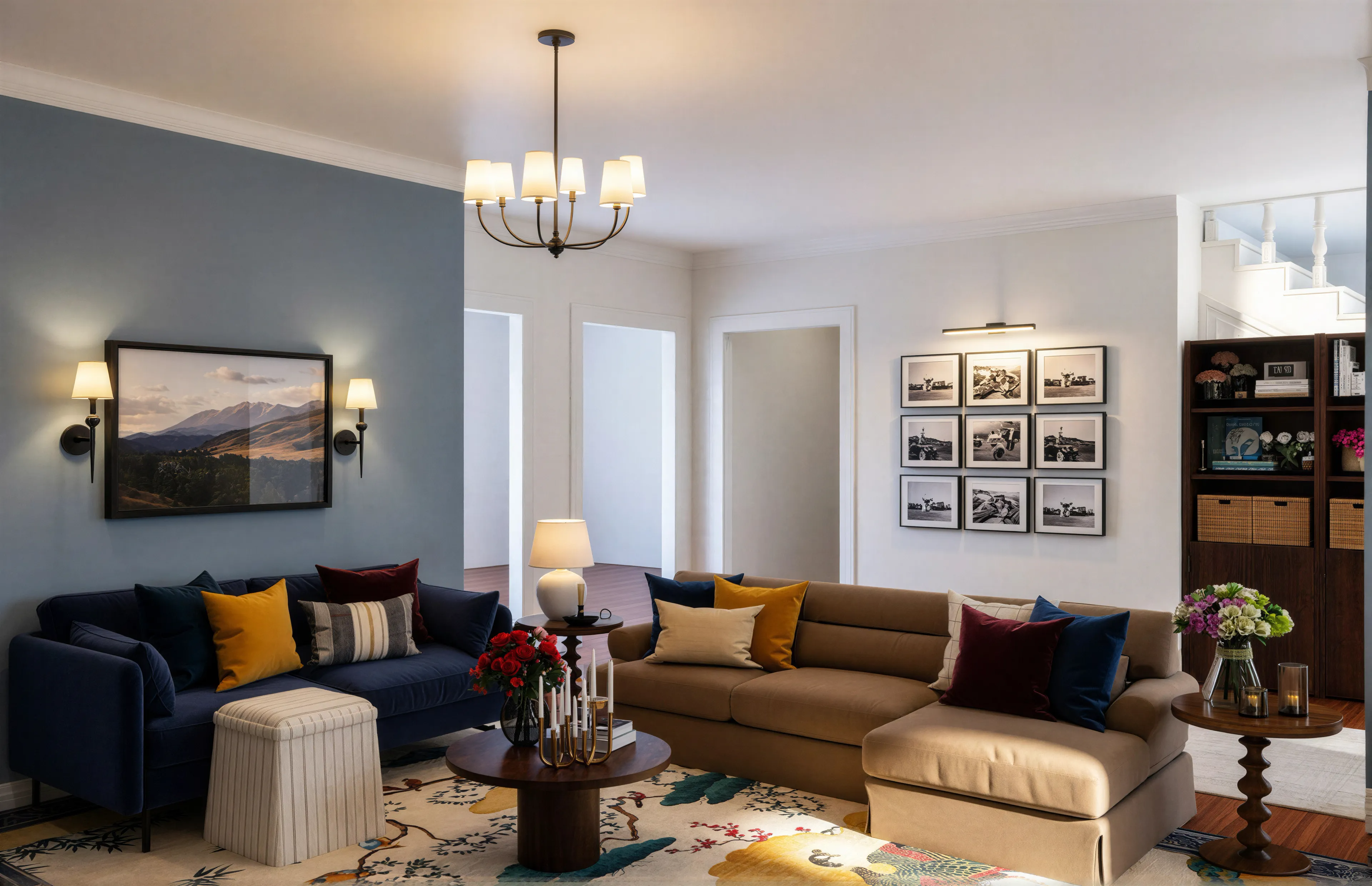 Transitional Living Room Design | Zaren Studio-1