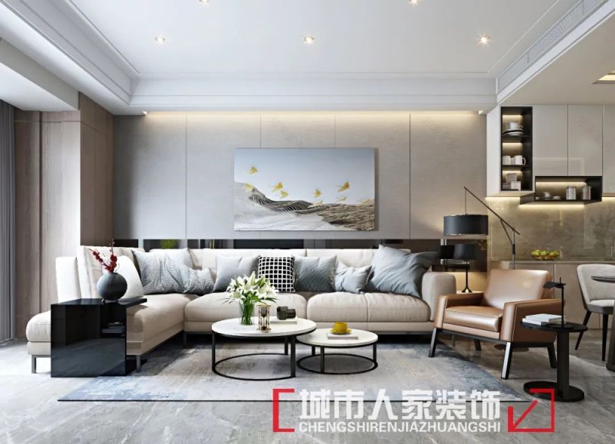 现代轻奢,88㎡简约中的奢华之美-6