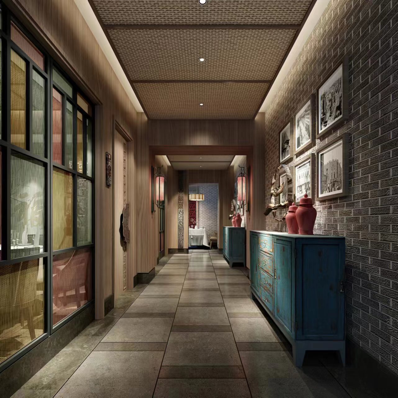 中式餐厅效果图-10